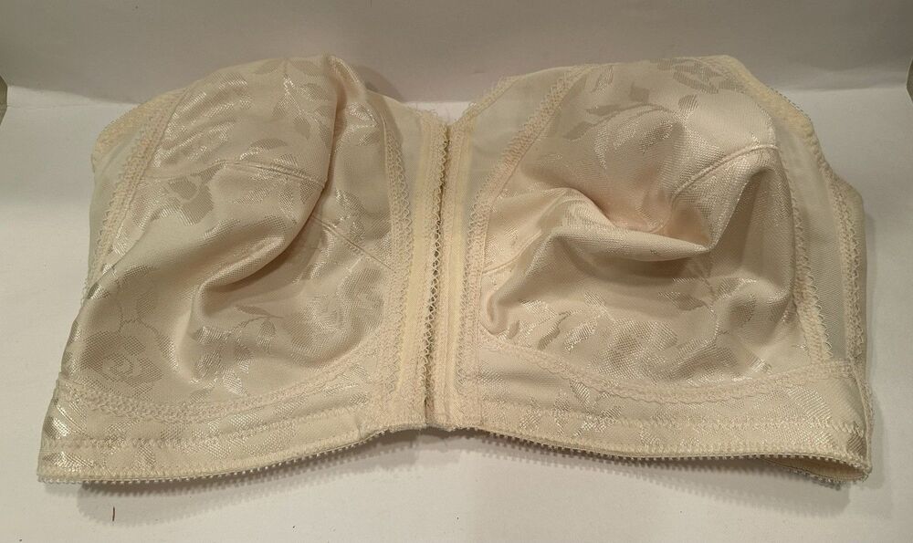 Playtex 4695 Wireless Full Coverage Bra 38DDD Nude Beige Floral
